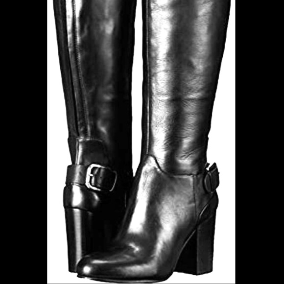 Vince Camuto Black Sidney tall leather boot - Picture 2 of 8